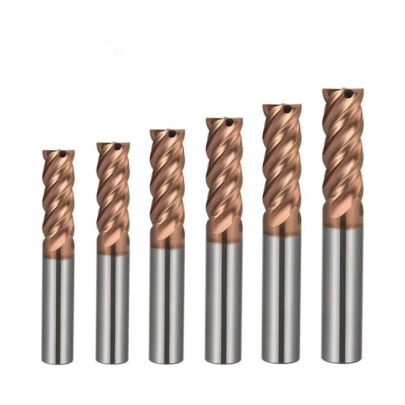 Square End Mills 4 Flute For H