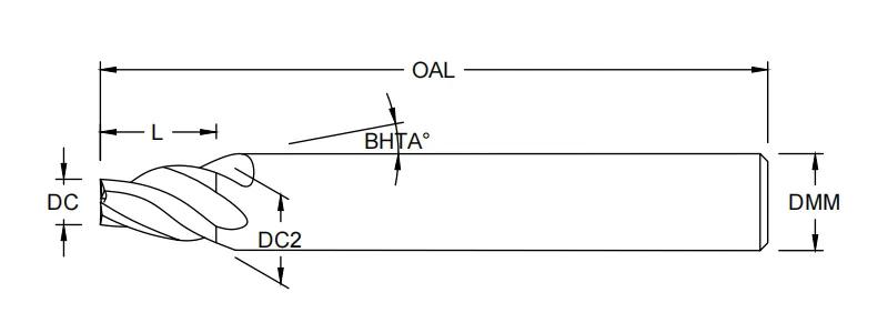 Taper end mill
