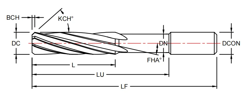 Reamer with left cutting and right helix inquiry form