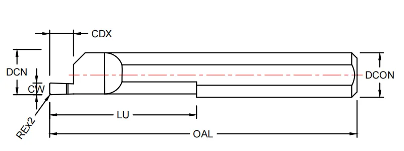 Internal axial groove turning bar